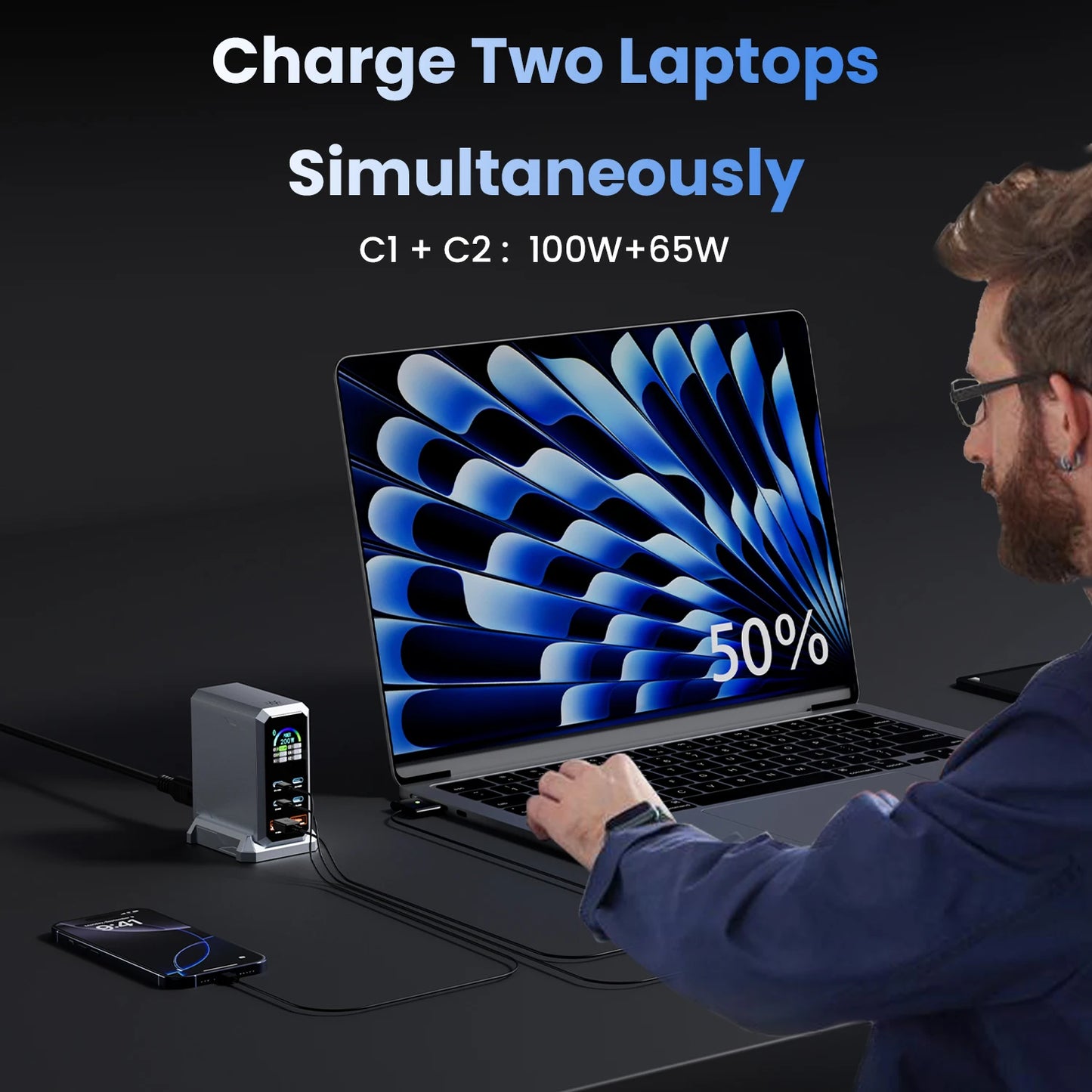 240W Digital Gan Charger