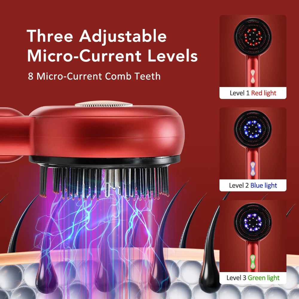 Electric Massage Comb with Oil Applicator
