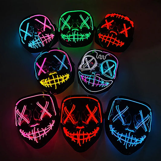 Halloween Neon LED Purge Mask
