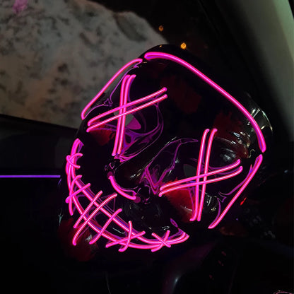 Halloween Neon LED Purge Mask