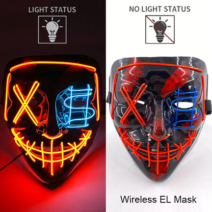 Halloween Neon LED Purge Mask