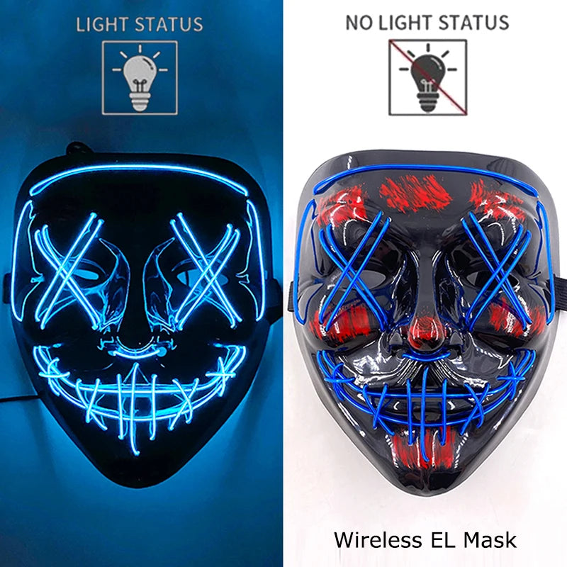 Halloween Neon LED Purge Mask