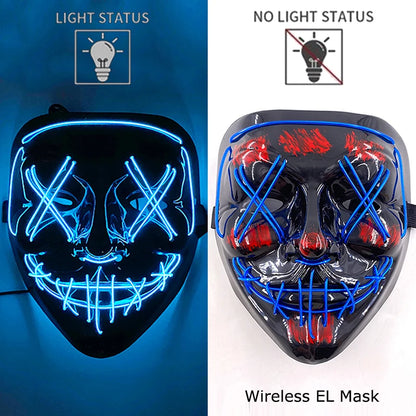 Halloween Neon LED Purge Mask