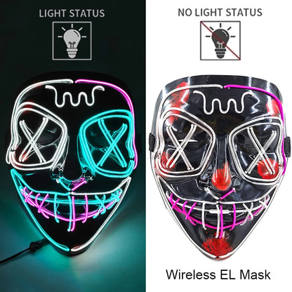 Halloween Neon LED Purge Mask