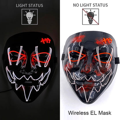 Halloween Neon LED Purge Mask