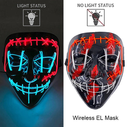 Halloween Neon LED Purge Mask