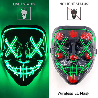 Halloween Neon LED Purge Mask