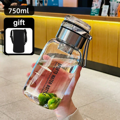 Transparent Glass Water Bottle