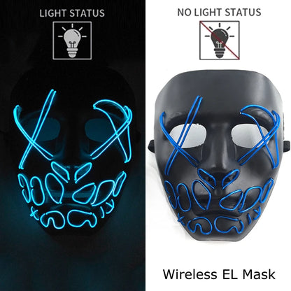 Halloween Neon LED Purge Mask