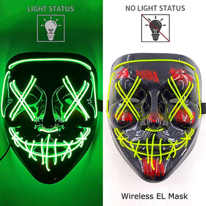Halloween Neon LED Purge Mask