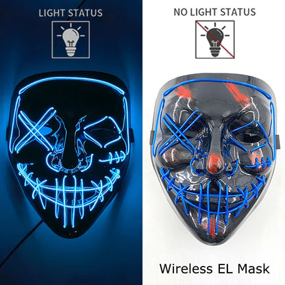 Halloween Neon LED Purge Mask