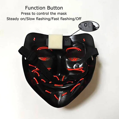 Halloween Neon LED Purge Mask