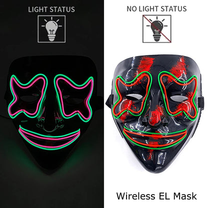 Halloween Neon LED Purge Mask