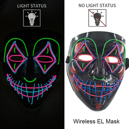 Halloween Neon LED Purge Mask