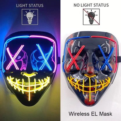 Halloween Neon LED Purge Mask