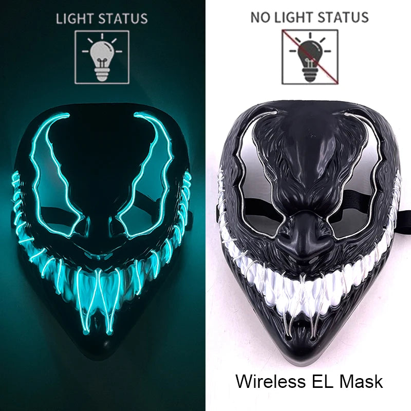 Halloween Neon LED Purge Mask
