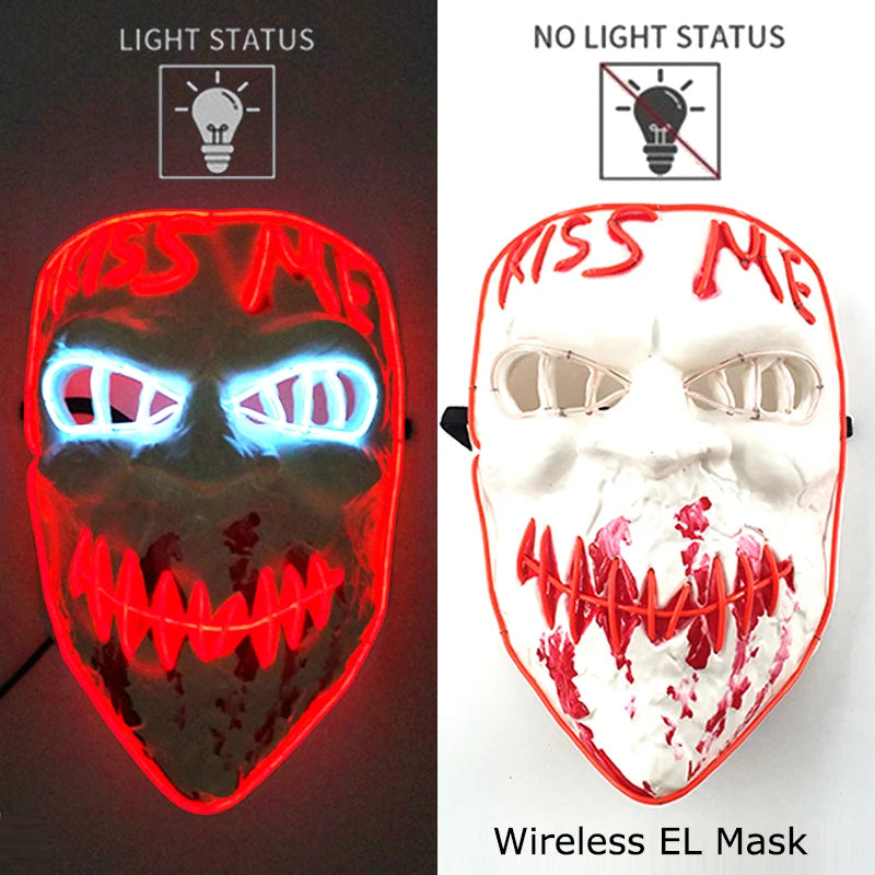 Halloween Neon LED Purge Mask
