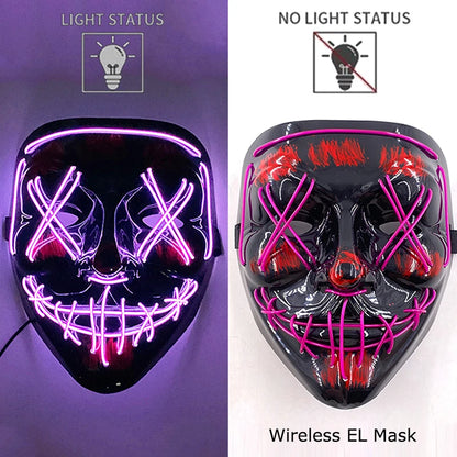Halloween Neon LED Purge Mask