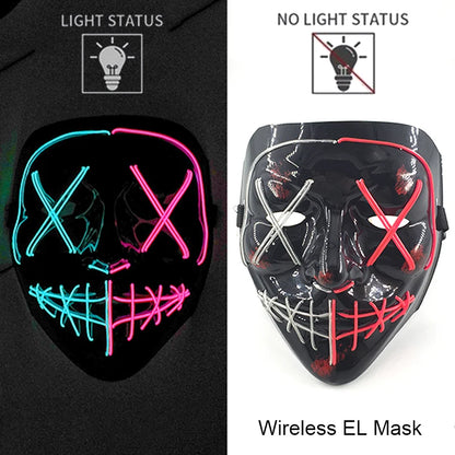 Halloween Neon LED Purge Mask