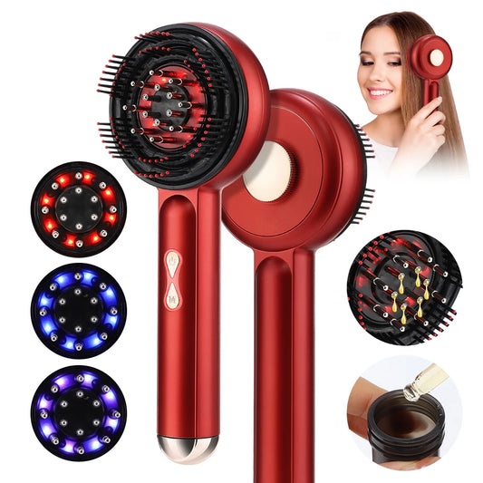Electric Massage Comb with Oil Applicator