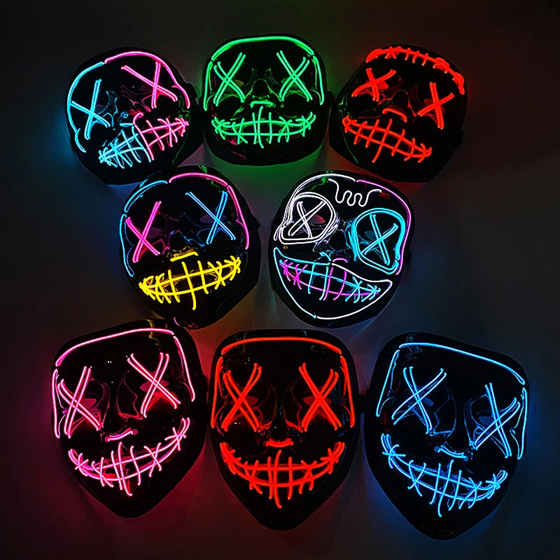 Halloween Neon LED Purge Mask