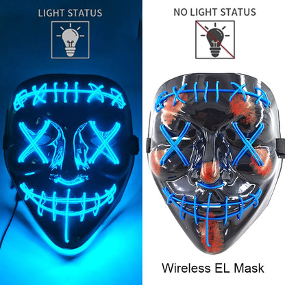 Halloween Neon LED Purge Mask