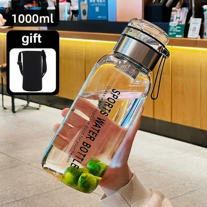 Transparent Glass Water Bottle